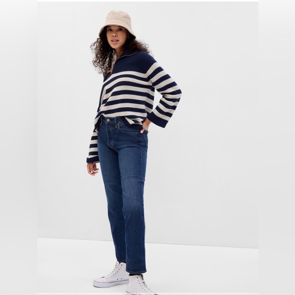 GAP Denim - GAP Cheeky Straight High Rise Dark Indigo Jeans, 28 6R